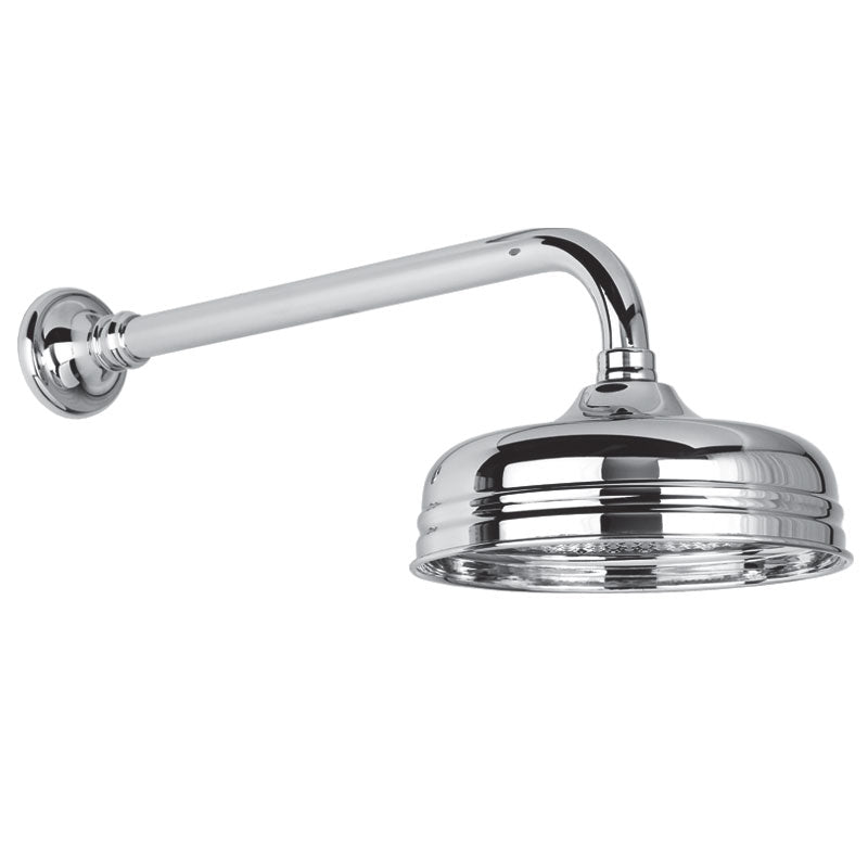 La Chapelle 200mm Shower Head & 400mm Arm - Silver Nickel