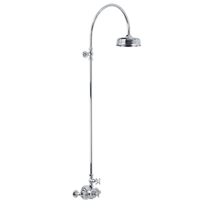 Lefroy Brooks La Chapelle Shower Mixer, Riser & 200mm Head - Chrome