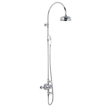 Lefroy Brooks La Chapelle Shower Mixer, 200mm Head & Handset - A/Gold