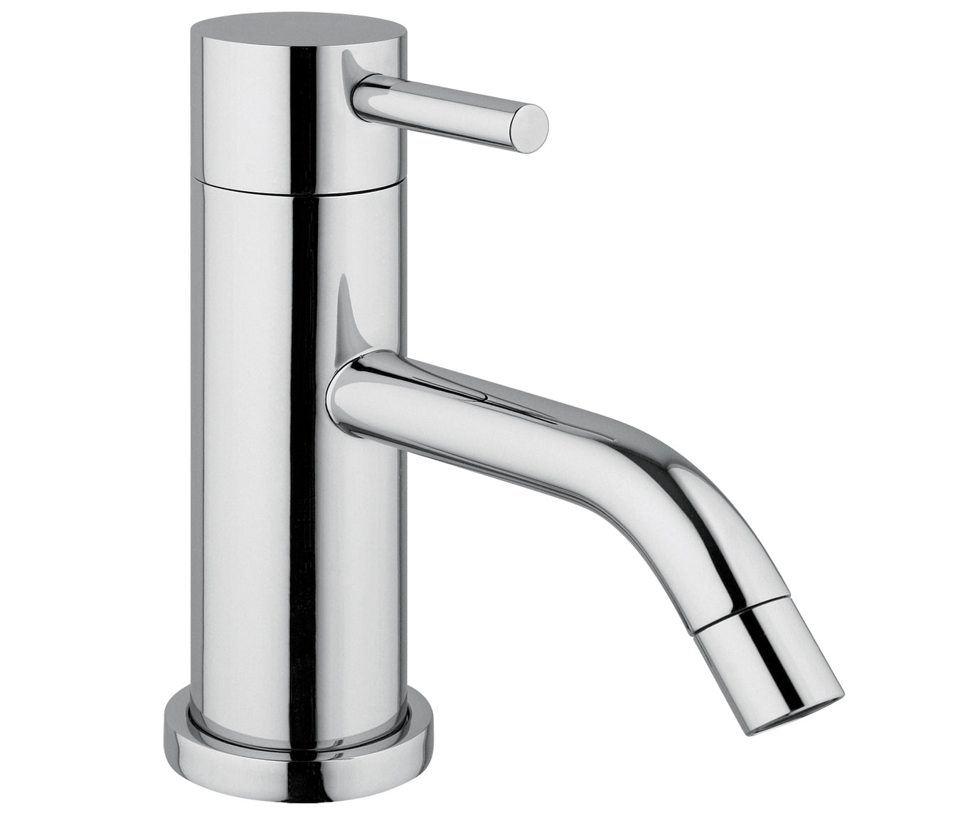 Just Taps Florentine Round Chrome Monobloc Basin Mixer Without Pop Up Waste