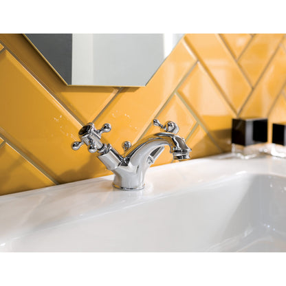 Just Taps Plus Grosvenor Basin Mixer with Pop Up Waste