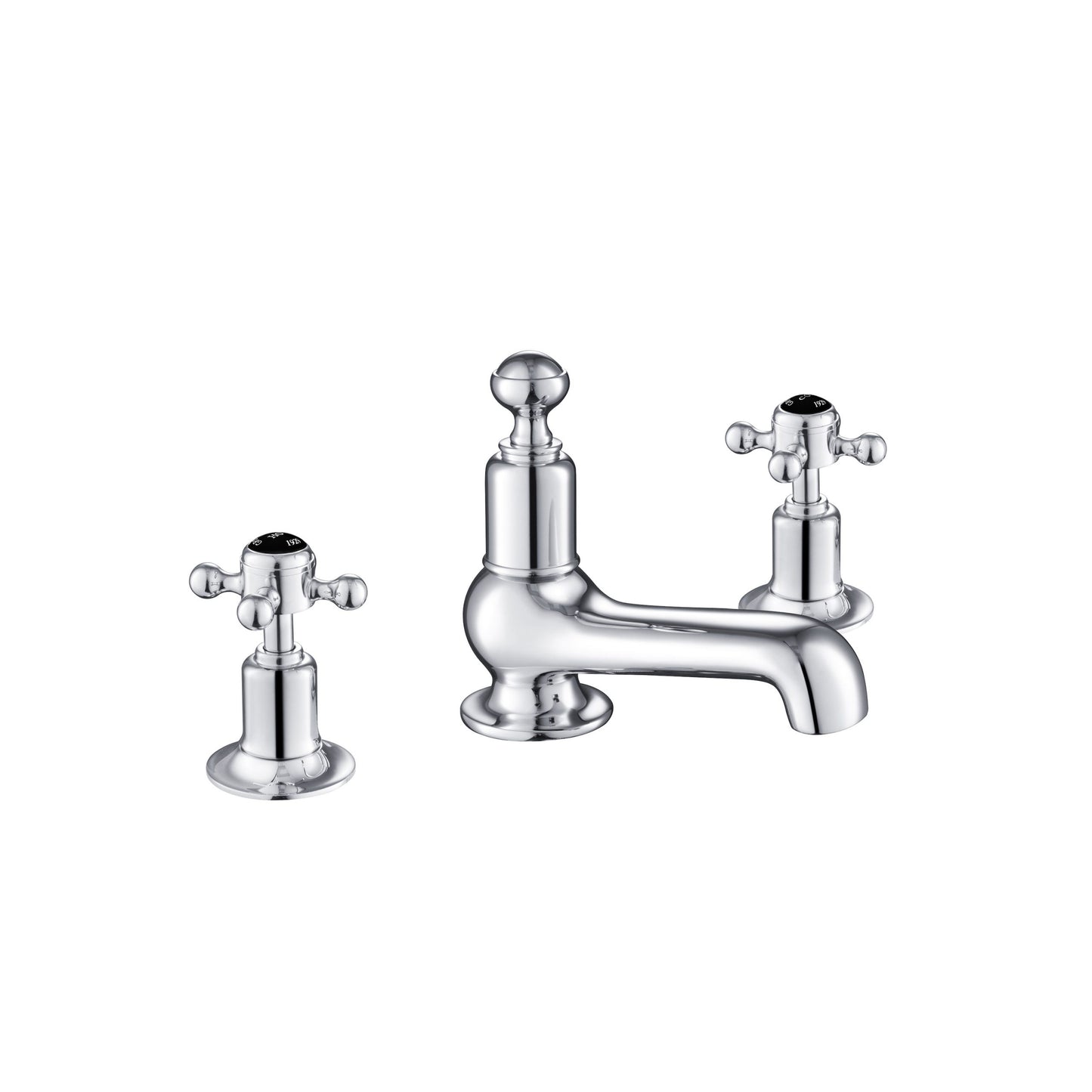 Just Taps Plus Grosvenor 3 Hole Deck Mounted Basin Mixer