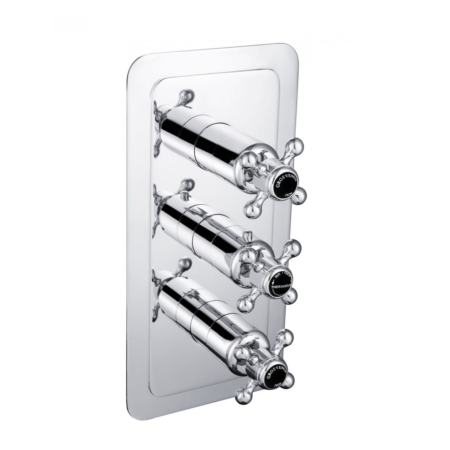 Just Taps Plus Grosvenor Thermostatic Concealed 2 Outlets Shower Valve - Vertical