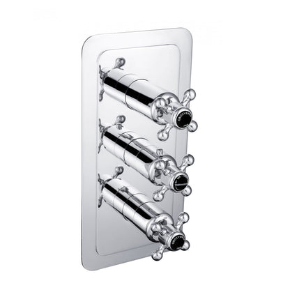 Just Taps Plus Grosvenor Thermostatic Concealed 2 Outlets Shower Valve - Vertical
