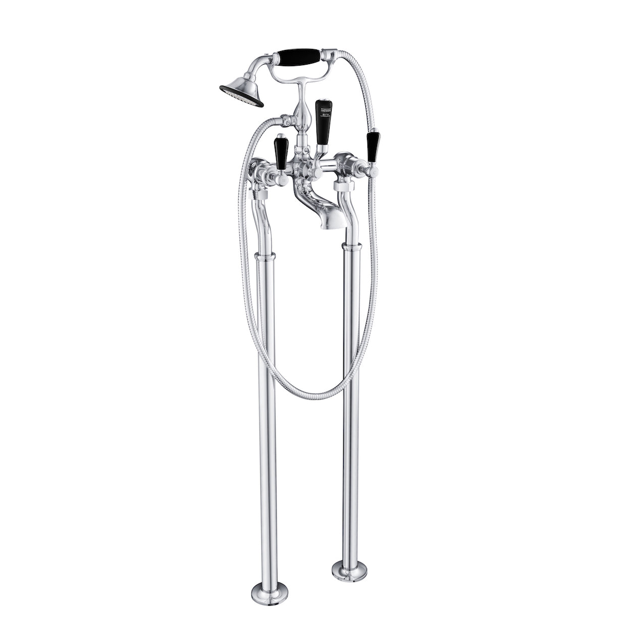 Just Taps Plus Grosvenor Freestanding Bath Shower Mixer with Kit