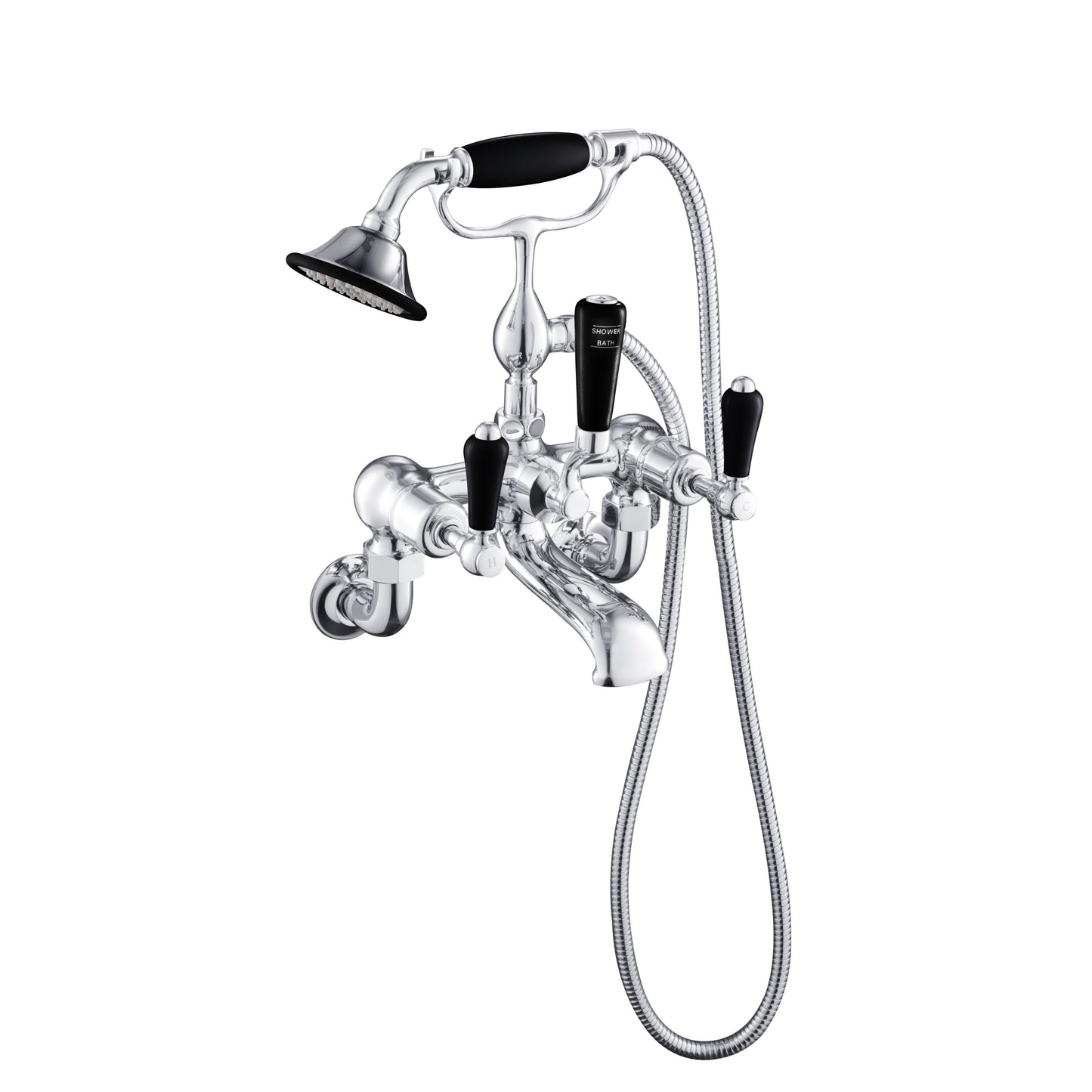 Just Taps Plus Grosvenor Bath Shower Wall Mounted Mixer with Kit