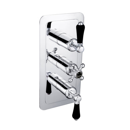 Just Taps Plus Grosvenor Thermostatic Concealed 3 Outlet Shower Valve, Vertical