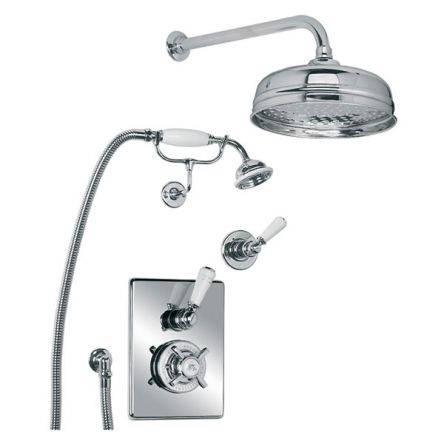 Godolphin Thermo Shower Valve 8' Rose, Handset & Kit - CP
