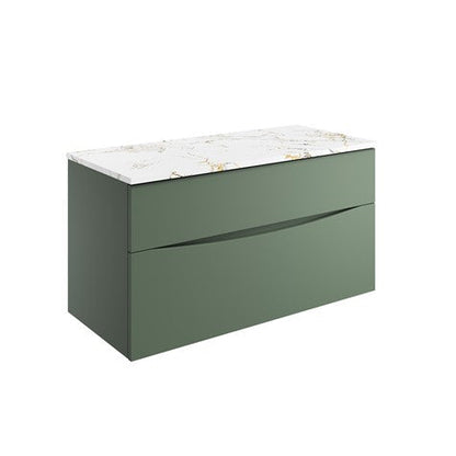 Crosswater Glide II 1000 Unit with Gold Vein Estatuario Worktop