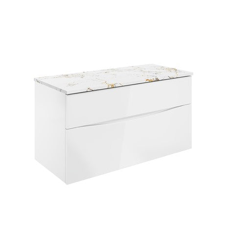 Crosswater Glide II 1000 Unit with Gold Vein Estatuario Worktop