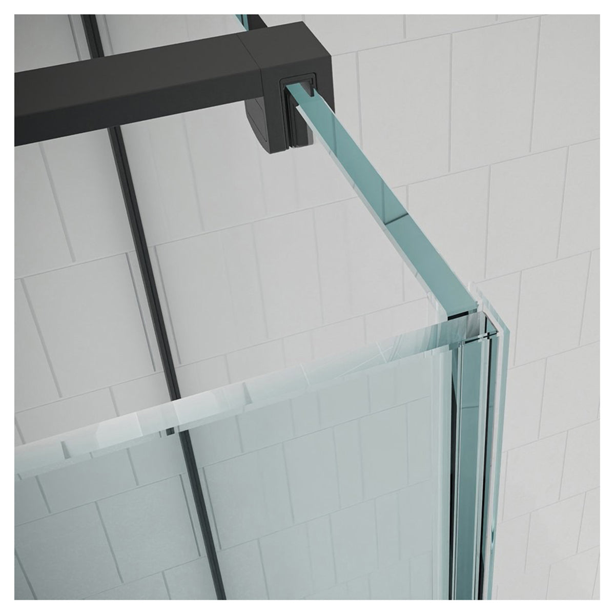 Crosswater Gallery 10 Glass Corner with Hinged Deflector
