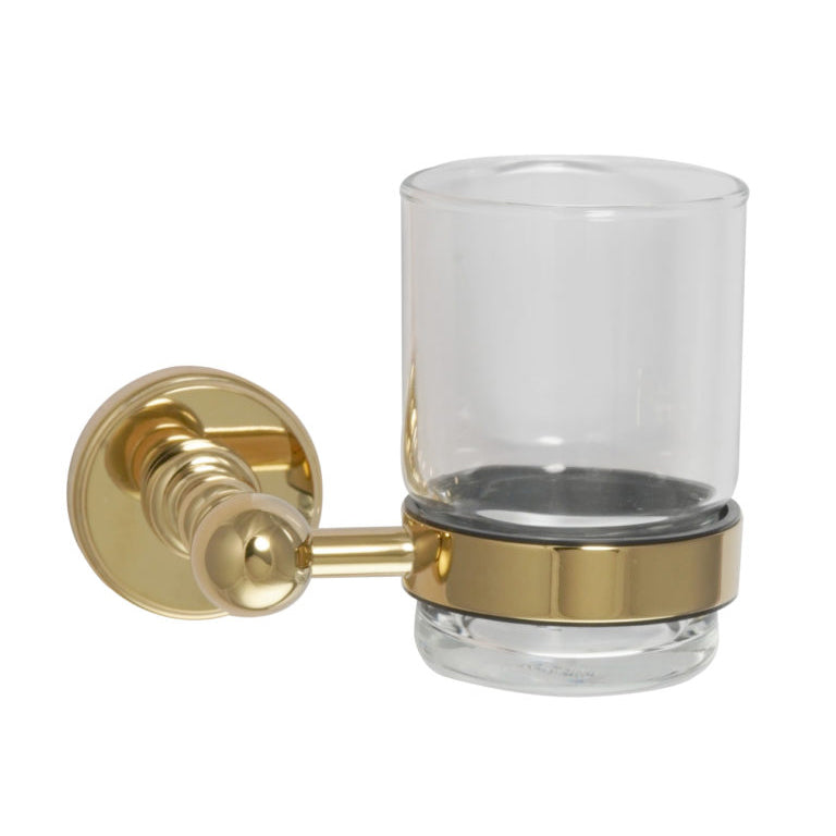 Just Taps Plus Grosvenor Tumbler Holder Clear Glass