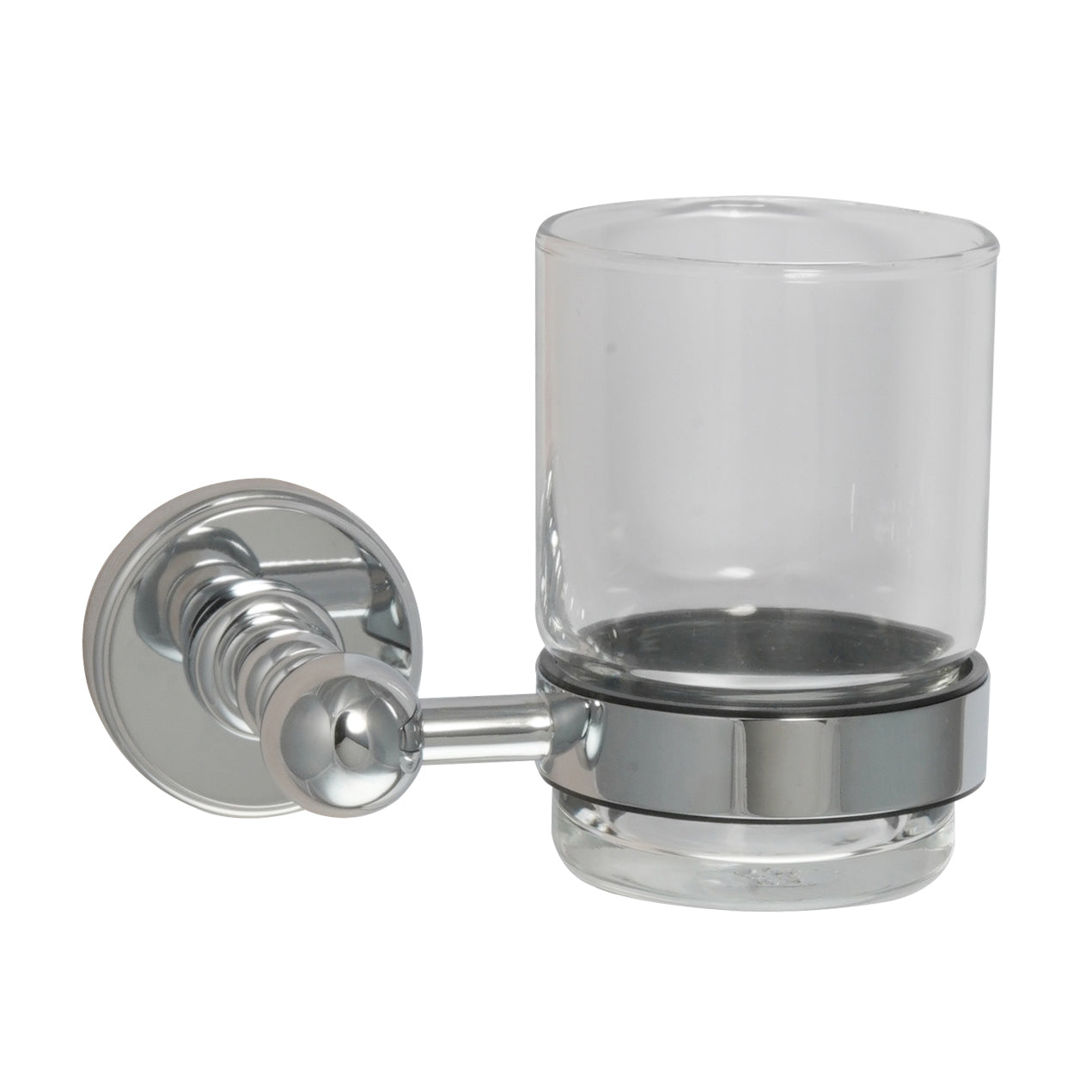 Just Taps Plus Grosvenor Tumbler Holder Clear Glass