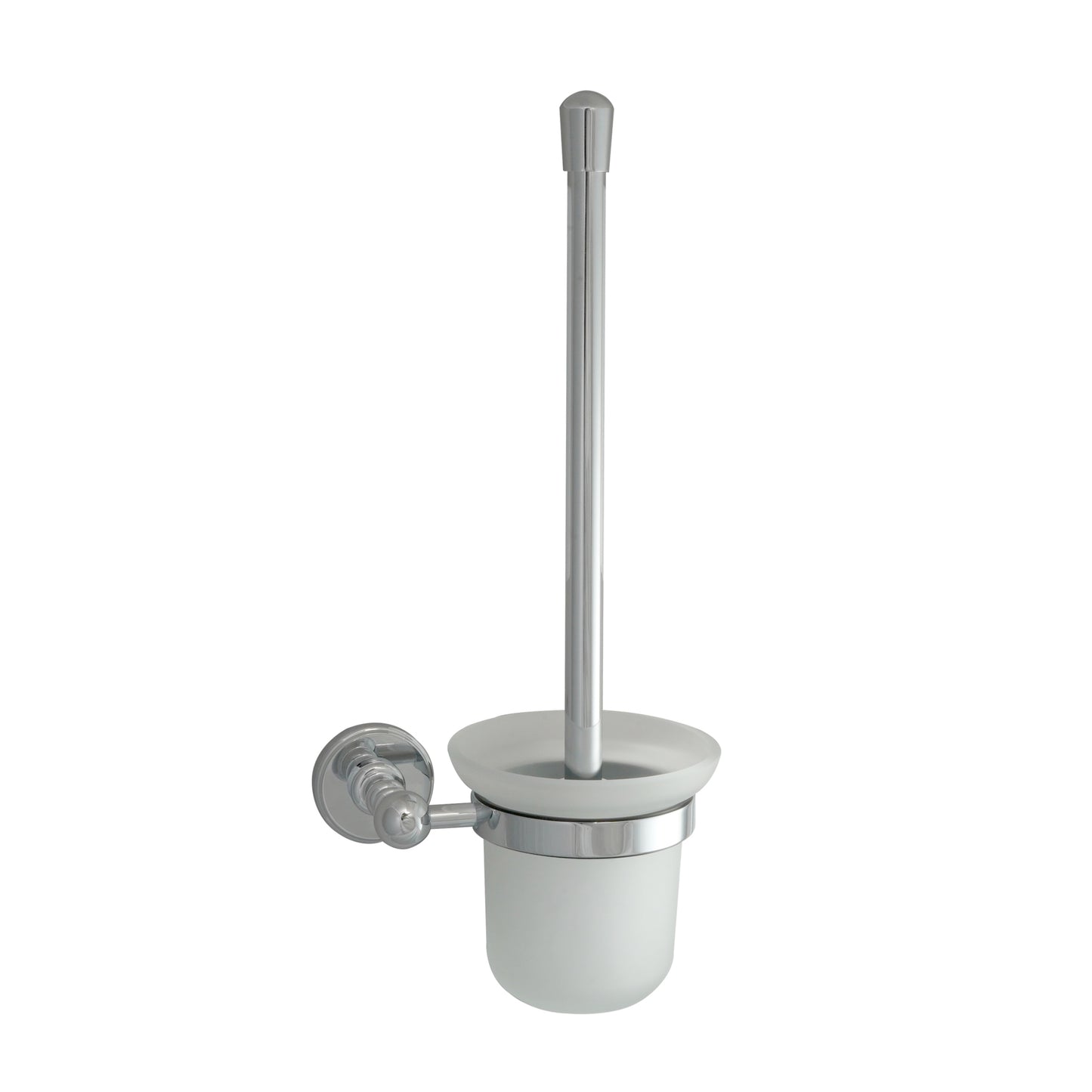 Just Taps Plus Grosvenor Toilet Brush Wall Mounted Frosted Glass