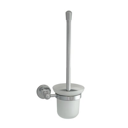 Just Taps Plus Grosvenor Toilet Brush Wall Mounted Frosted Glass
