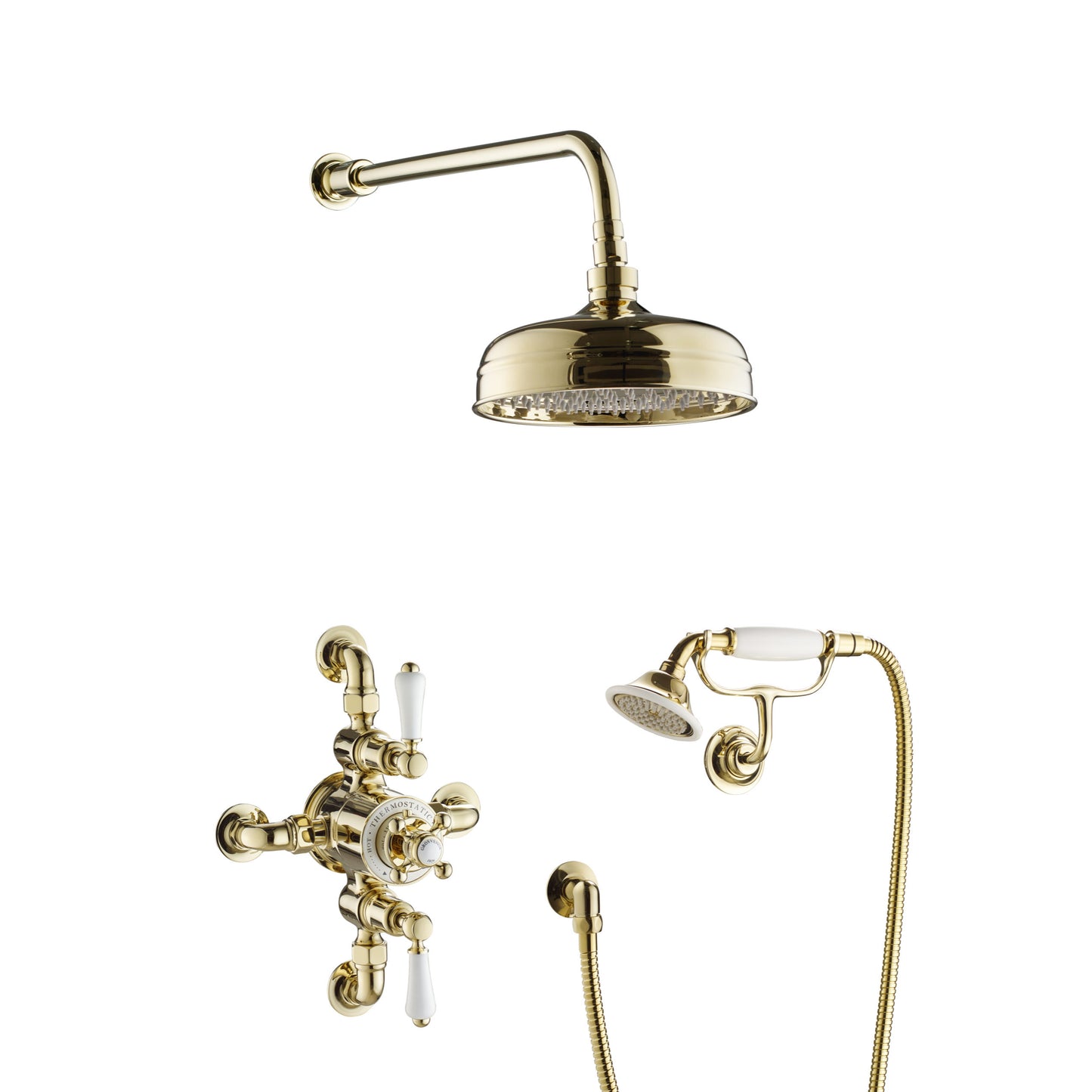 Just Taps Plus Grosvenor Exposed Thermostatic Valve with 2 Outlet
