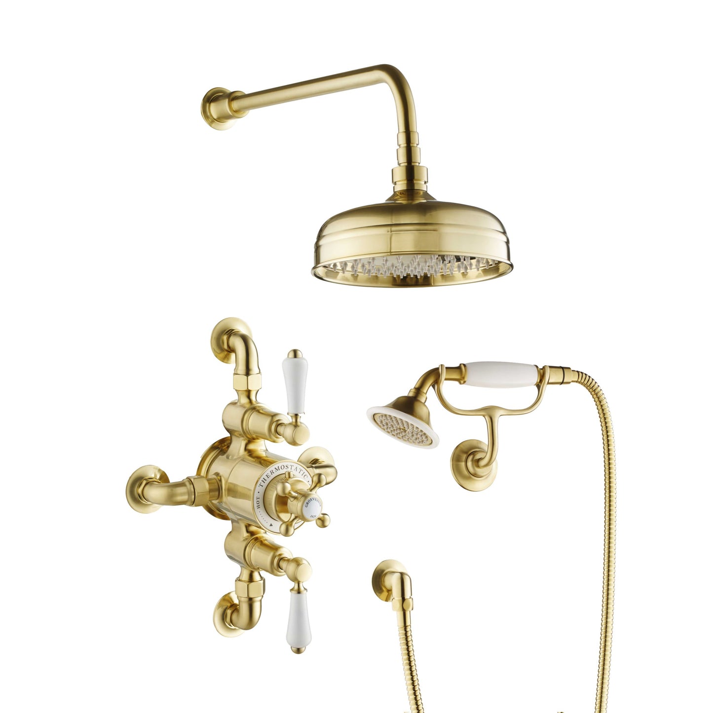 Just Taps Plus Grosvenor Exposed Thermostatic Valve with 2 Outlet
