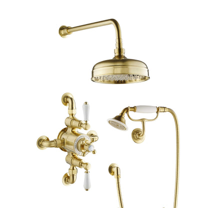 Just Taps Plus Grosvenor Exposed Thermostatic Valve with 2 Outlet