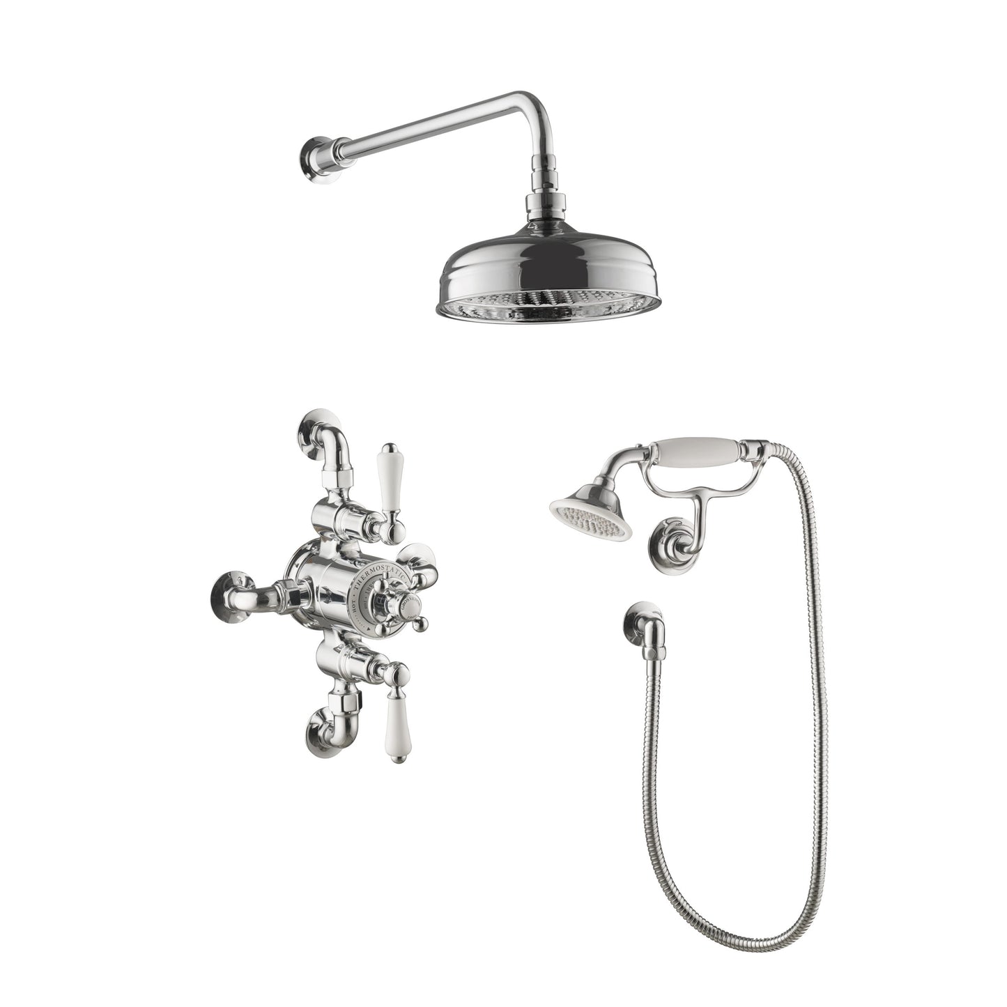 Just Taps Plus Grosvenor Exposed Thermostatic Valve with 2 Outlet