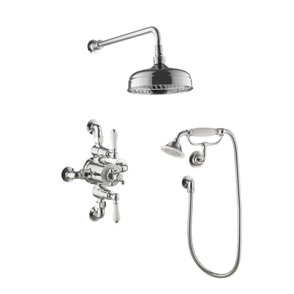 Just Taps Plus Grosvenor Exposed Thermostatic Valve with 2 Outlet