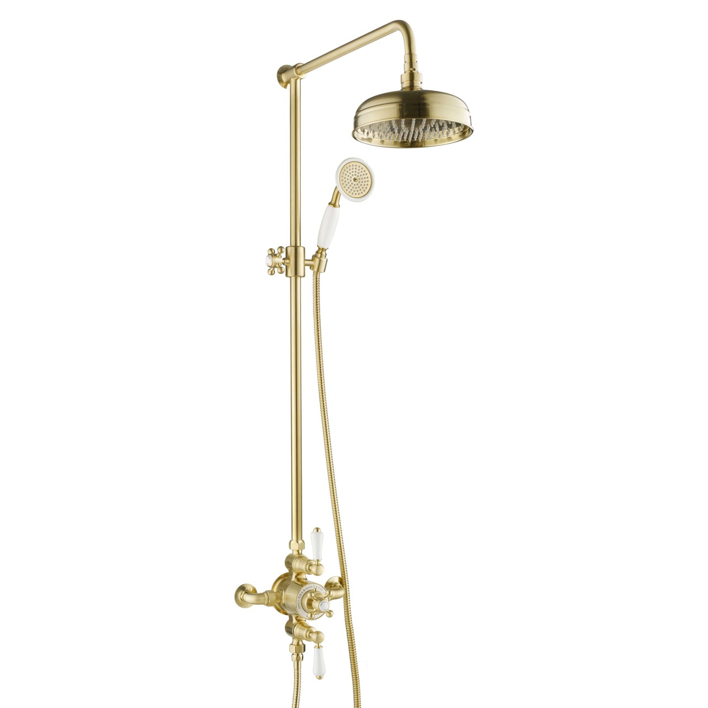 Just Taps Plus Grosvenor Exposed Thermostatic Valve 2 Outlet with Riser & Kit
