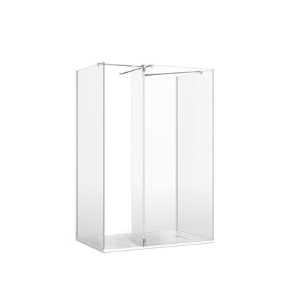 Crosswater Gallery 8 Three Sided with Hinged Deflector (Angled/T Bracing Bars)