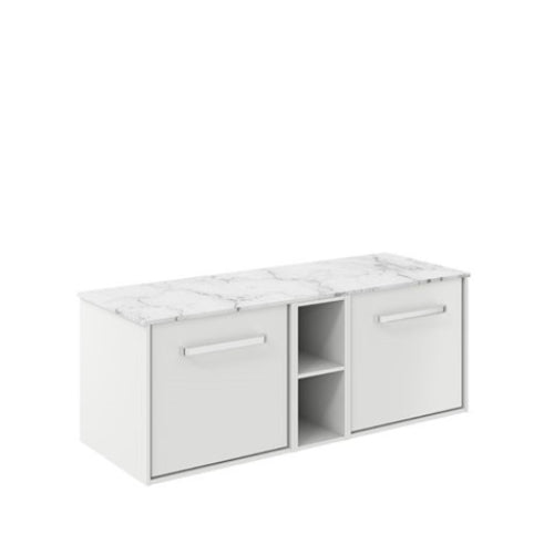 Crosswater Infinity 1200 Framed Unit with Carrara Marble Worktop
