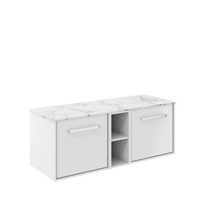Crosswater Infinity 1200 Framed Unit with Carrara Marble Worktop