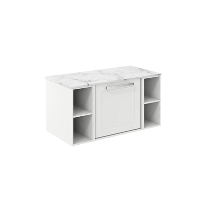 Crosswater Infinity 900 Framed Unit with Carrara Marble Worktop