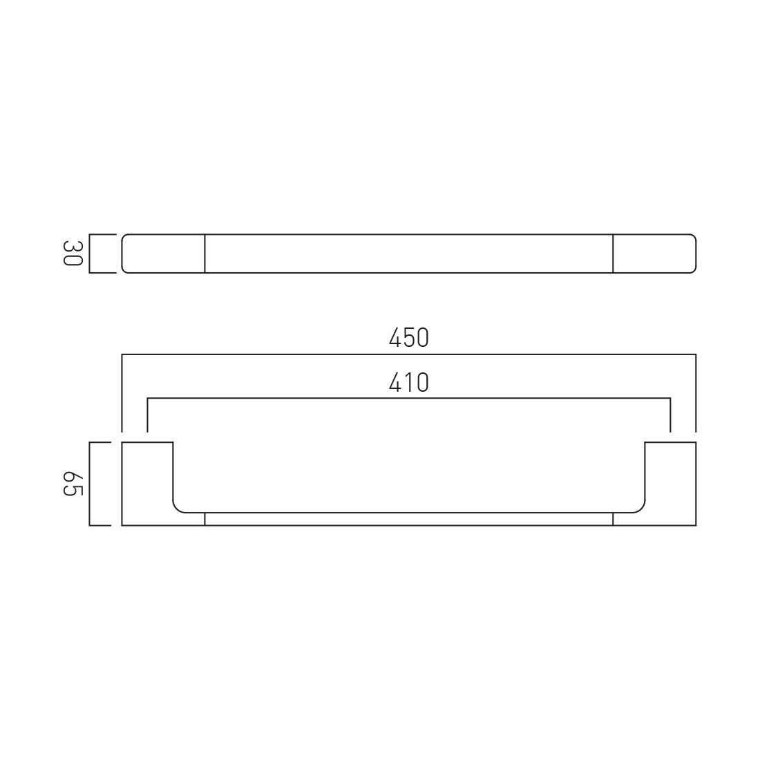 Vado Shama Towel Rail 450mm (18")