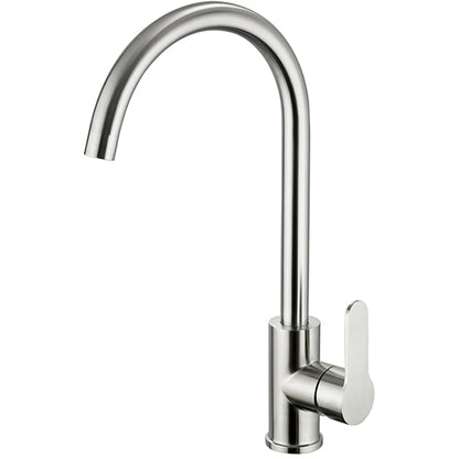 Just Taps Plus Inox Single Lever Sink Mixer, Swivel Spout in Stainless Steel finish