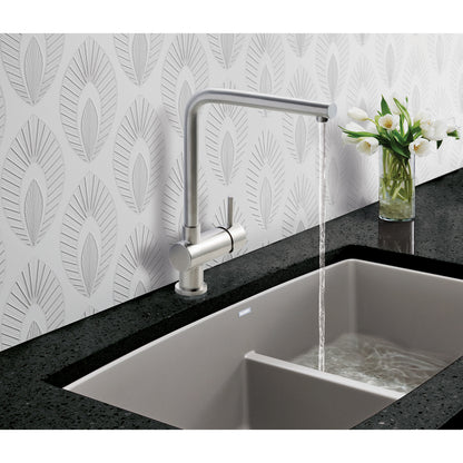 Just Taps Plus Inox Mono Single Lever Sink Mixer, Swivel Spout in Stainless Steel finish
