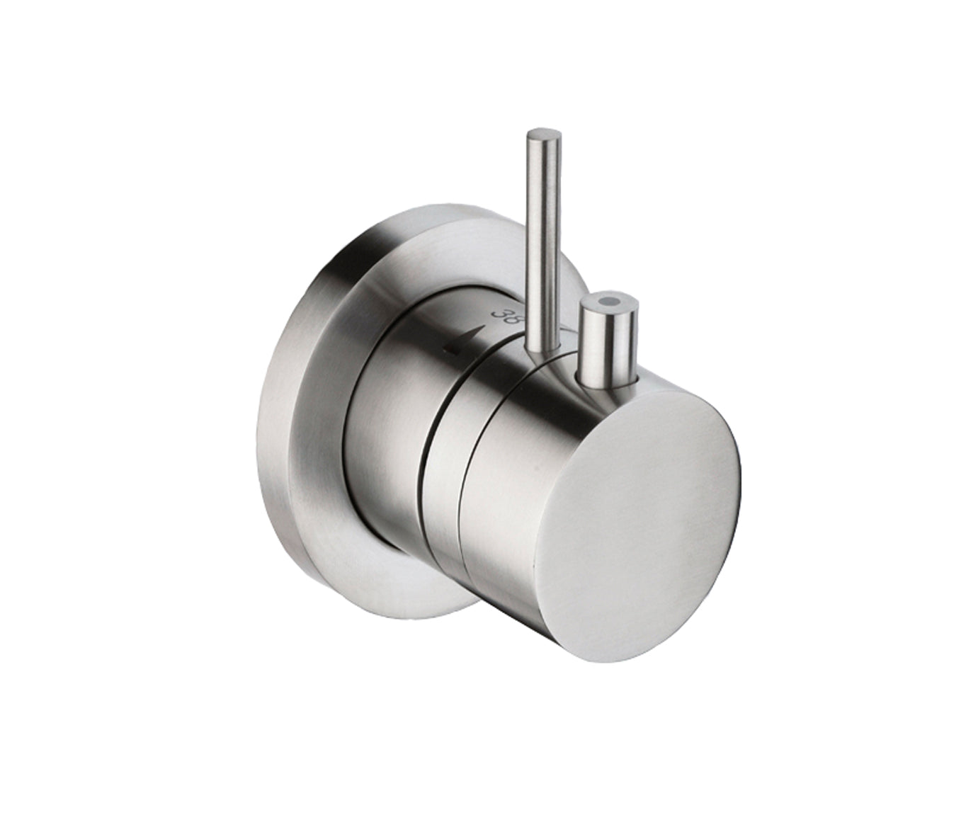 Just Taps Inox Stainless Steel Round Thermostatic Concealed 1 Outlet Shower Valve