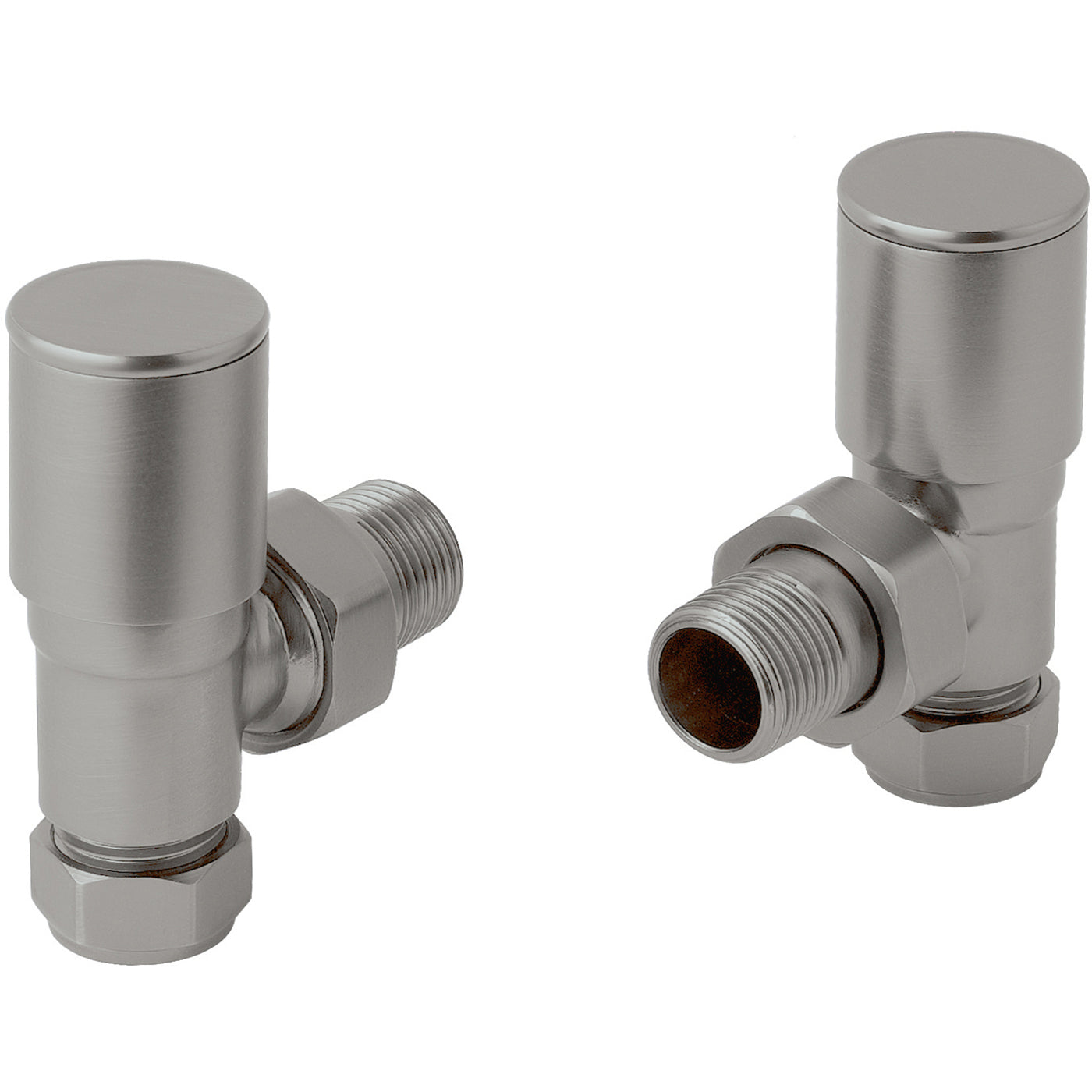 Just Taps Plus Angled Radiator Valve with Pipe and Flange
