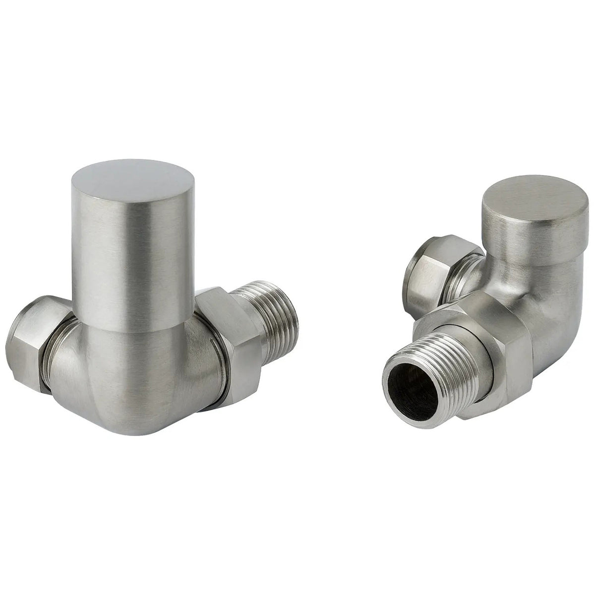 Just Taps Plus VOS Corner Radiator Valve with Pipe and Flange