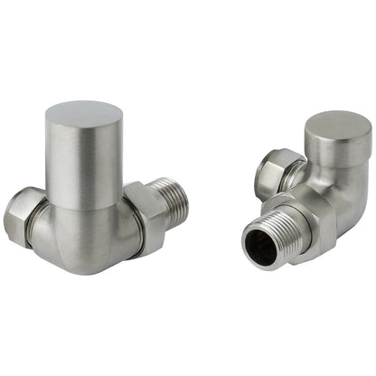 Just Taps Plus VOS Corner Radiator Valve with Pipe and Flange