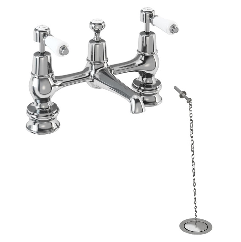 Burlington Kensington Regal 2 Tap Hole Basin Mixer w/ Waste