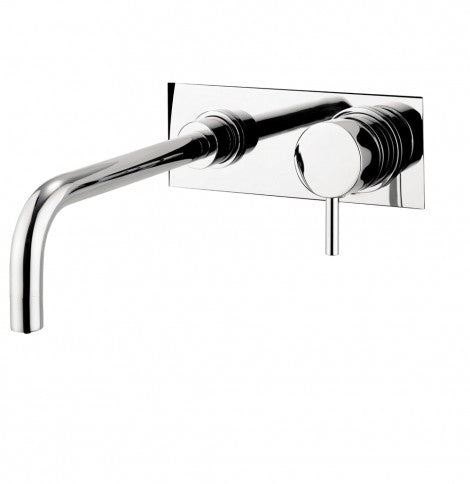 Crosswater Kai Lever Chrome Wall Mounted Basin Mixer w/Plate