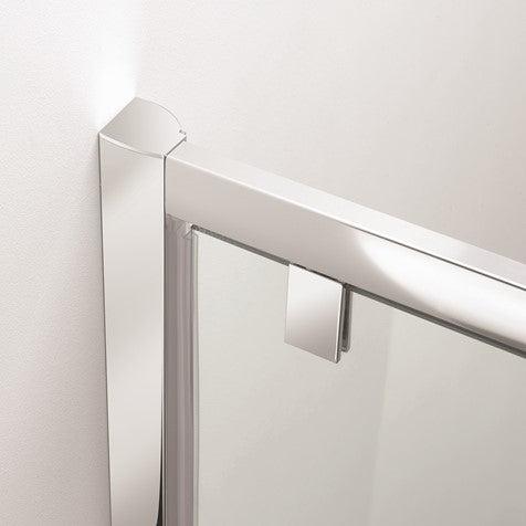 Crosswater Kai KLQDS0800 6 Quadrant Double Doors, Silver Finish