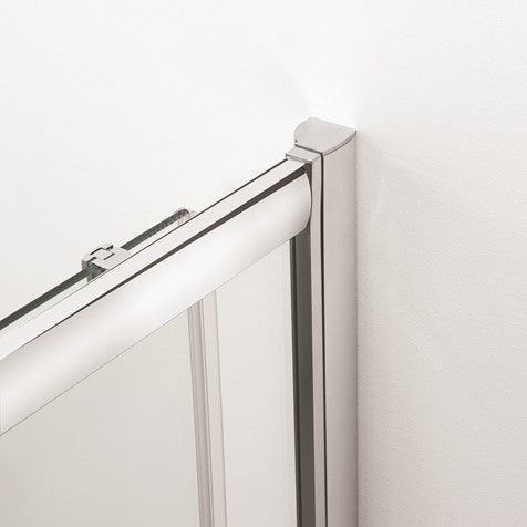 Crosswater Kai KLSLSC1000 6 Single Sliding Door, Silver Finish