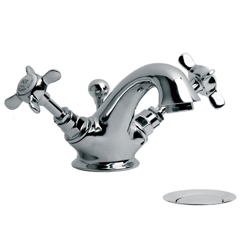 Lefroy Brooks Classic Monobloc Basin Mixer With Pop Up Waste (choose finish)