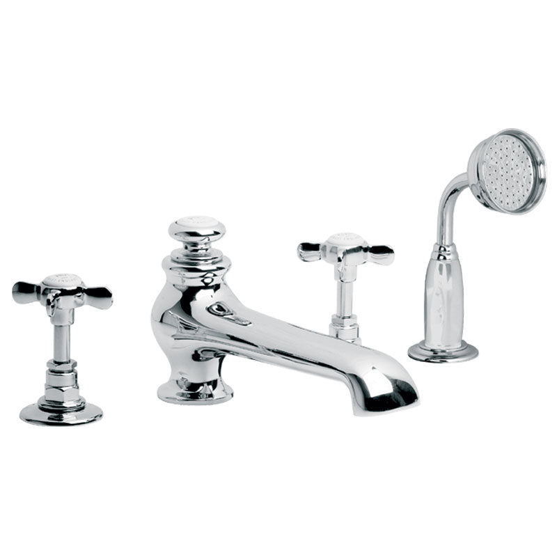 Lefroy Brooks Classic 4 Hole Bath Shower Set - (choose finish)