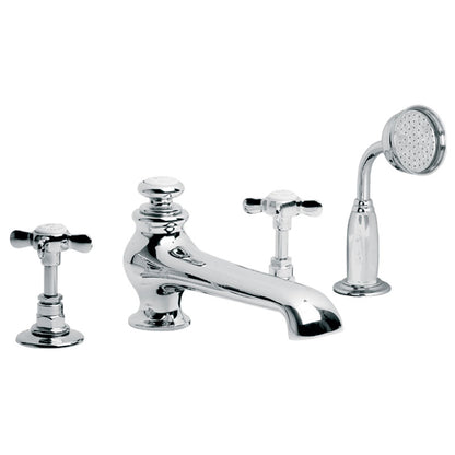 Lefroy Brooks Classic 4 Hole Bath Shower Set - (choose finish)