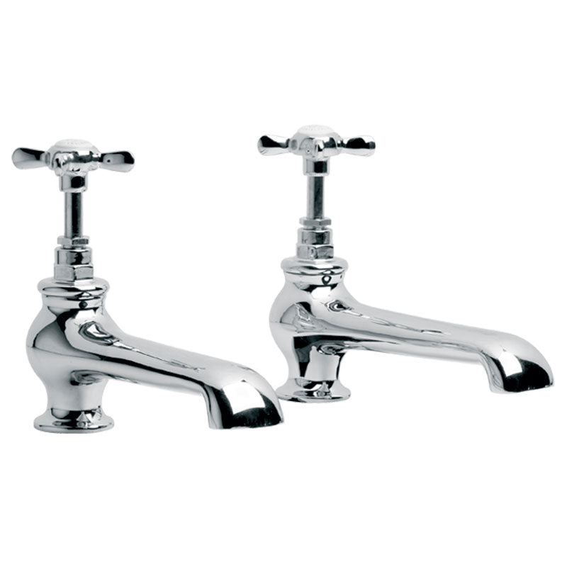 Lefroy Brooks Classic Extra Long Nose Bath Pillar Taps (pair)