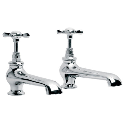 Lefroy Brooks Classic Extra Long Nose Bath Pillar Taps (pair)