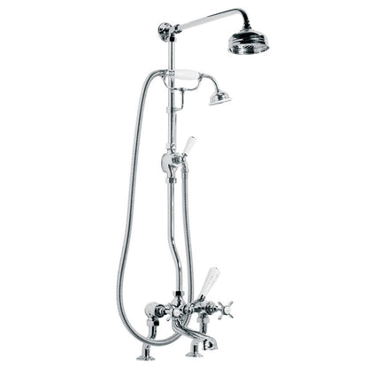 Lefroy Brooks Classic Exposed Bath Shower Mixer & 125mm Shower Rose (choose finish)