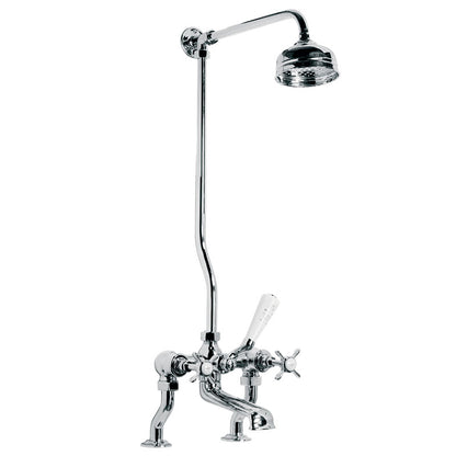 Lefroy Brooks Classic Deck Mounted Bath Shower Mixer 125mm Shower Rose (choose finish)