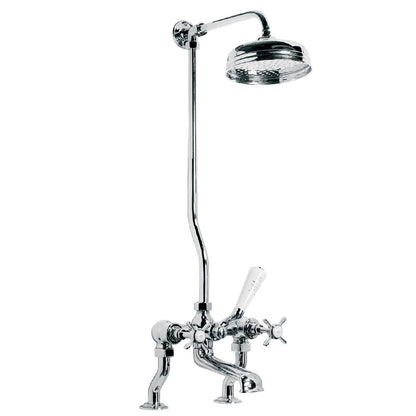 Lefroy Brooks Classic Deck Mounted Bath Shower Mixer 200mm Shower Rose (choose finish)