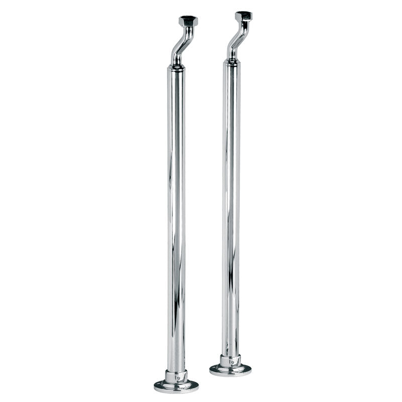 Leroy Brooks Stand Pipes + Leg Union & Internal Copper - Chrome