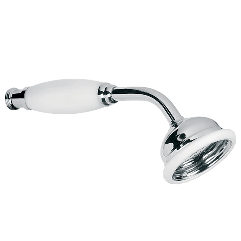 Lefroy Brooks Hotel Handset & White Acrylic Handle - Chrome